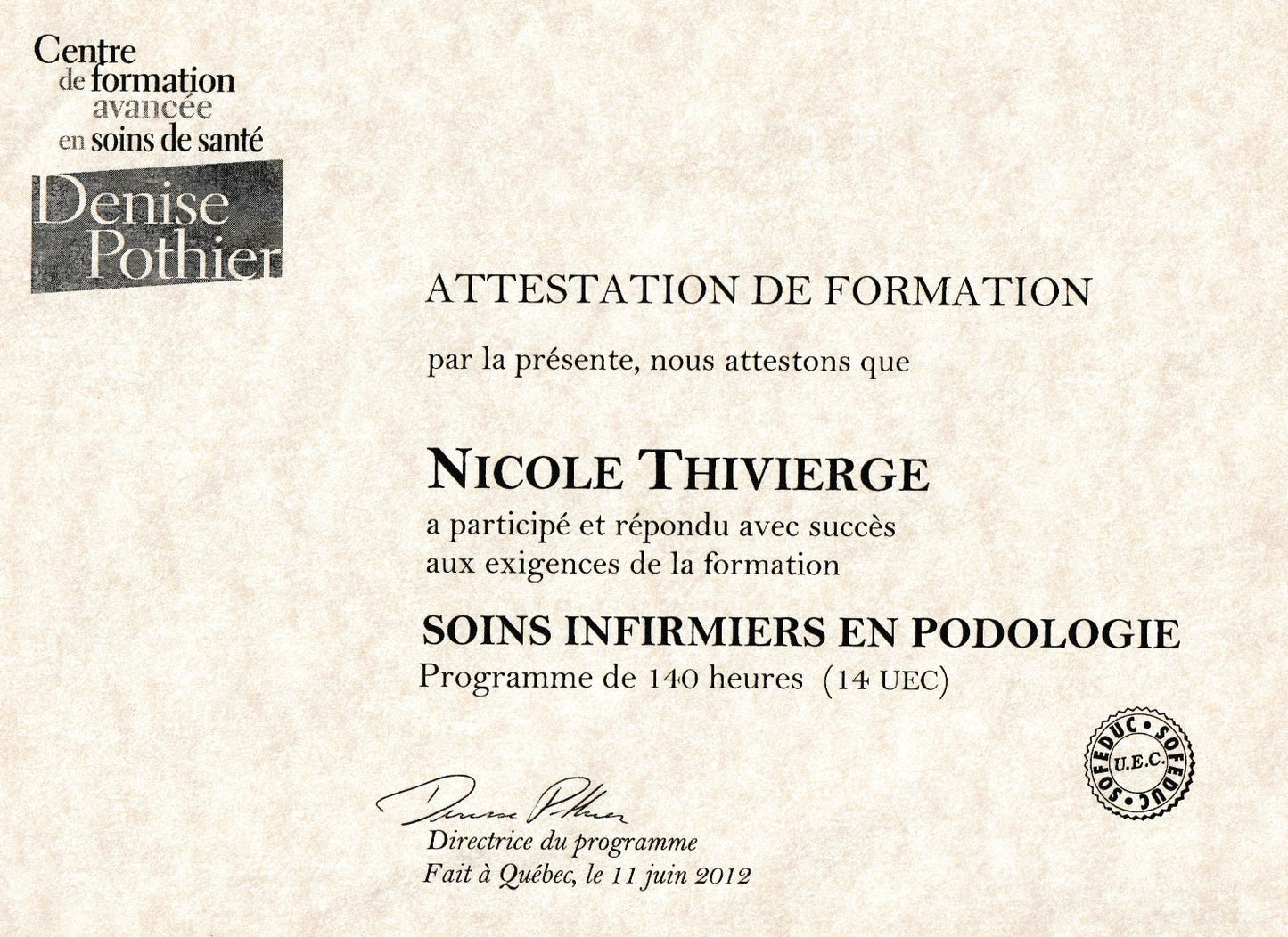 Nicole Thivierge - Sag / Lac
